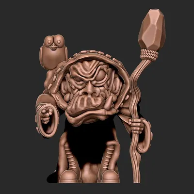 Orc Mage of Vogland – Mô hình Fantasy 28mm (Có hỗ trợ)