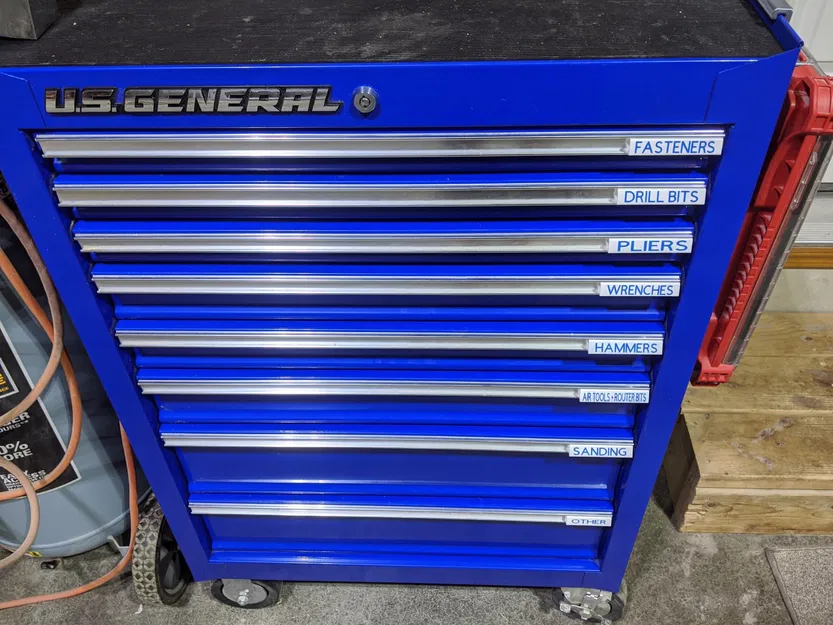 Bảng nhãn góc cho ngăn kéo hộp dụng cụ US General - Image 2