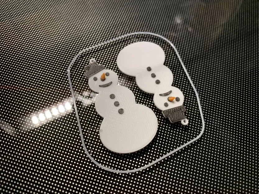 Bông tuyết trang sức tai hình người tuyết - Image 1