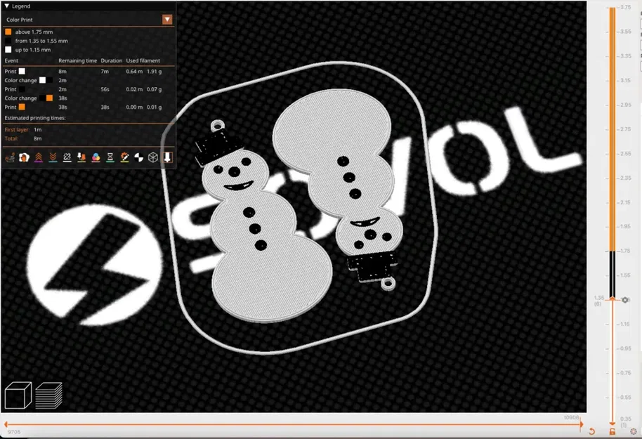 Bông tuyết trang sức tai hình người tuyết - Image 2