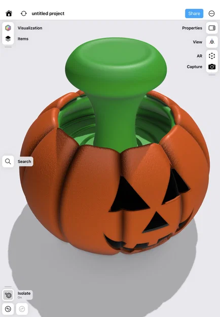 Mô hình đồ chơi fidget bí ngô Halloween hình jack-o'-lantern - Image 1