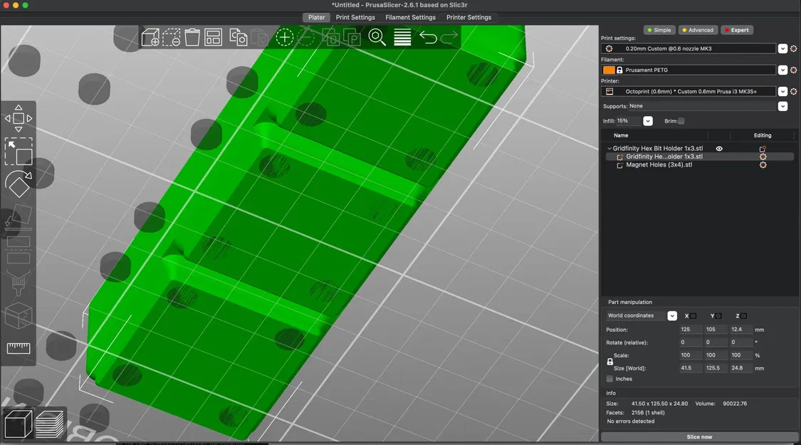 Máy phát lỗ nam châm cho mô hình Gridfinity - Image 1