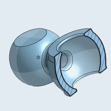 Liên kết bóng và ổ cắm - Hai kích thước