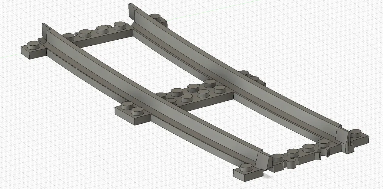 Đường ray Lego đường cong bán kính 1m - Image 1