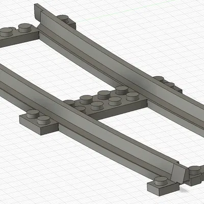 Đường ray Lego đường cong bán kính 1m