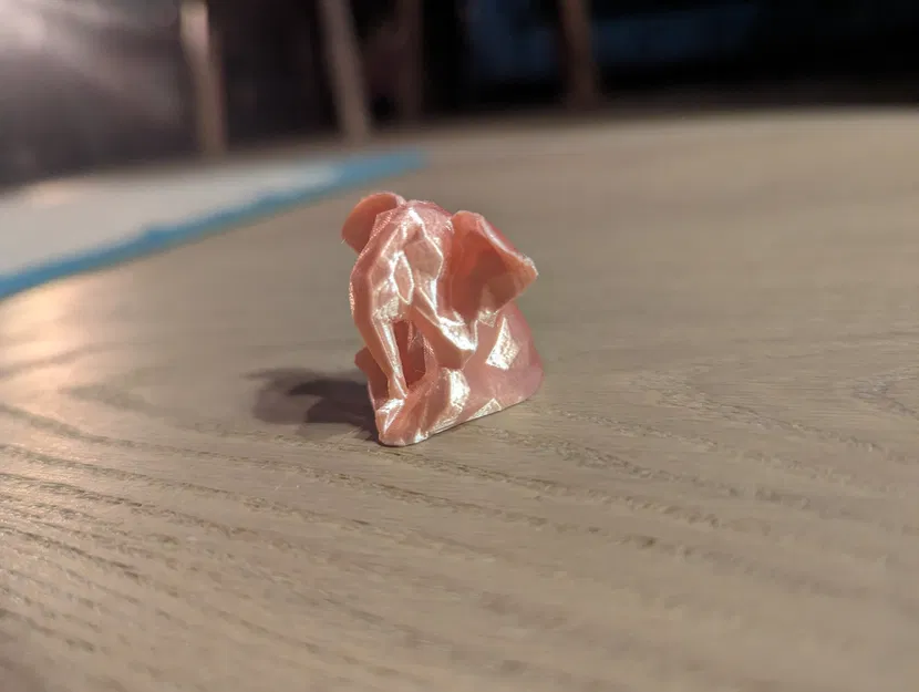 Voi thấp poly trang trí dễ thương - Image 1