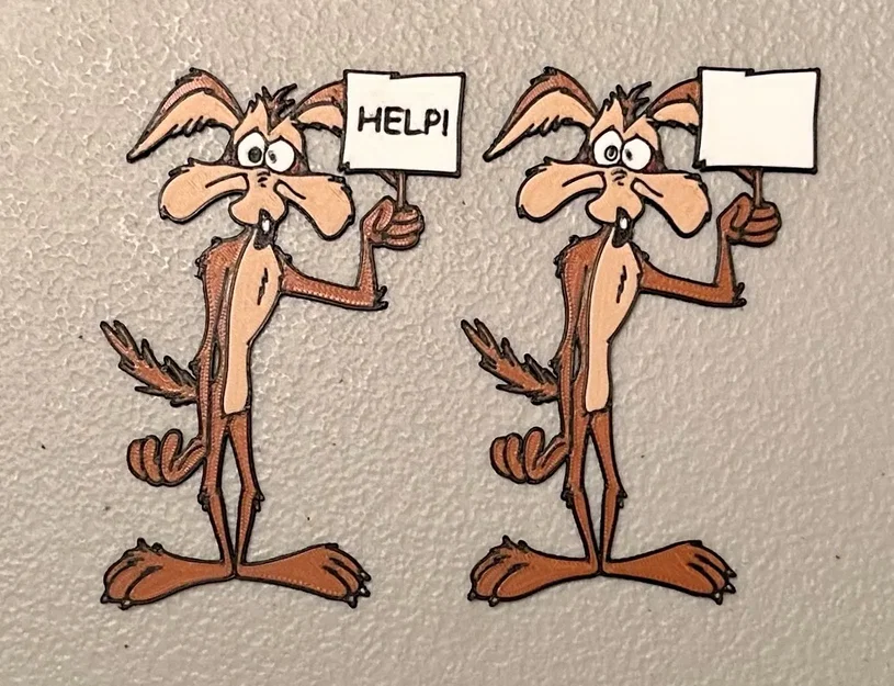 Wile E. Coyote nhiều màu sắc kèm bảng hiệu từ tính - Image 1