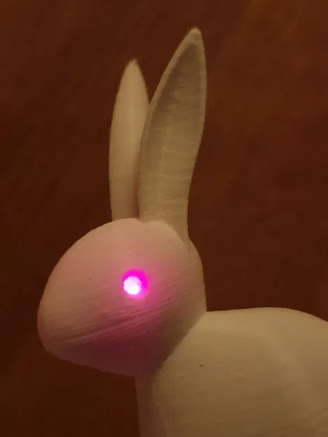 Thỏ ma quái với mắt LED đỏ 3mm tùy chỉnh cho Openscad - Image 5