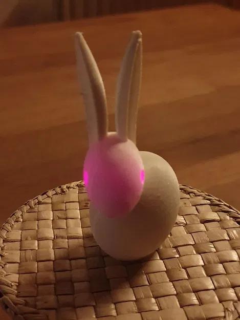 Thỏ ma quái với mắt LED đỏ 3mm tùy chỉnh cho Openscad - Image 6