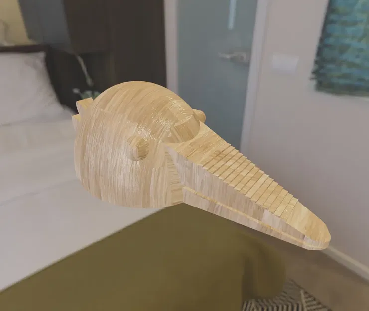 Nẹp cửa hình vịt hoang dã bằng gỗ - Image 1