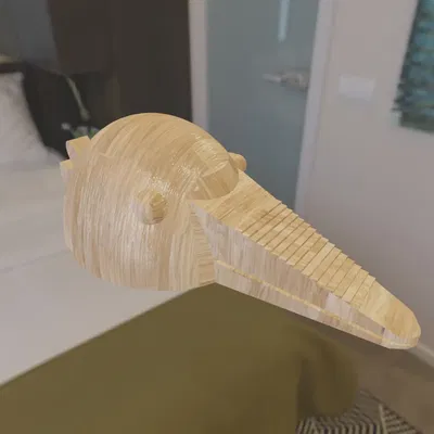 Nẹp cửa hình vịt hoang dã bằng gỗ