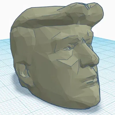 Mô Hình Bút Chì Donald Trump Phong Cách Low-Poly