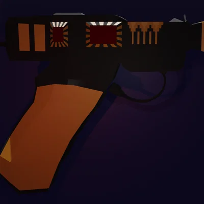 Pistol laser màu vàng đen độc đáo