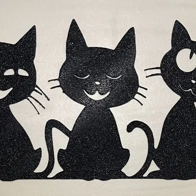 Tranh treo tường - 3 chú mèo vui vẻ