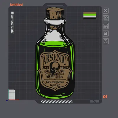 Chai thuốc độc Arsenic làm lotion cho da