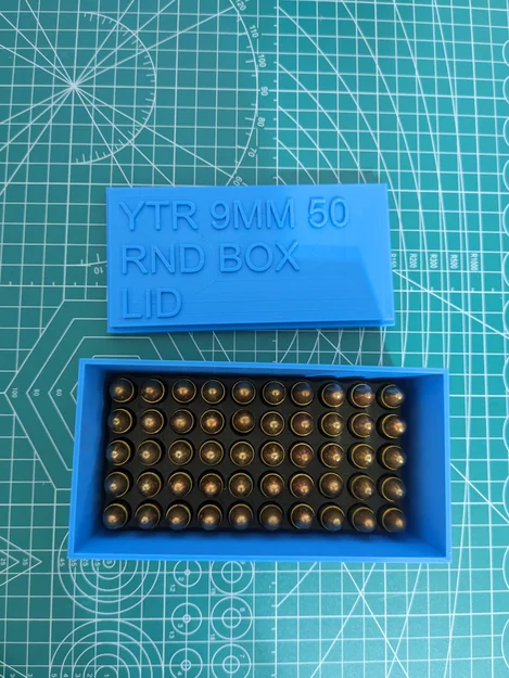 Hộp đạn 9mm YTR 50 viên có nắp đậy - Image 1