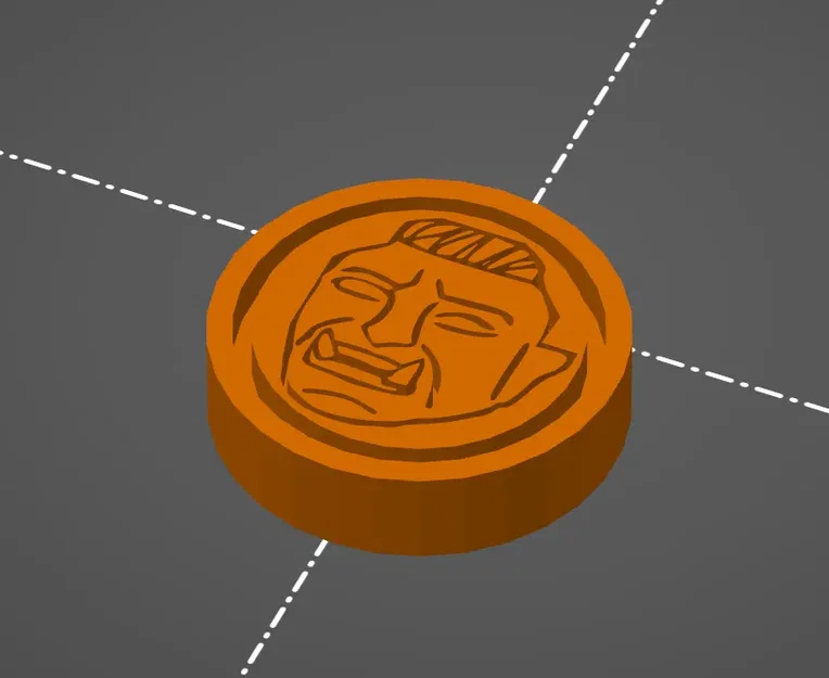 Token Orc cho DnD 1x1" in hình khắc - Image 1