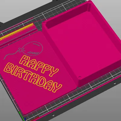 Hộp quà sinh nhật đơn giản với nam châm