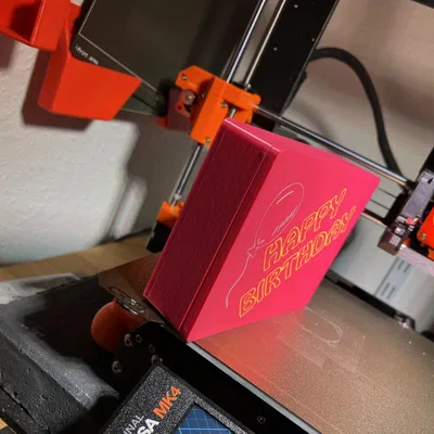 Hộp quà sinh nhật đơn giản với nam châm