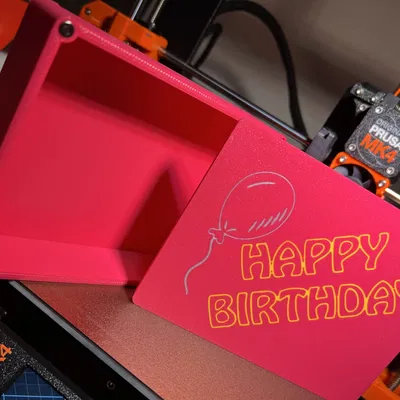 Hộp quà sinh nhật đơn giản với nam châm