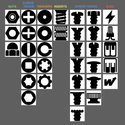 Biểu tượng nhãn cho thùng chứa Gridfinity