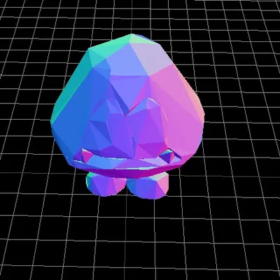 Nhân vật Goomba phong cách low poly