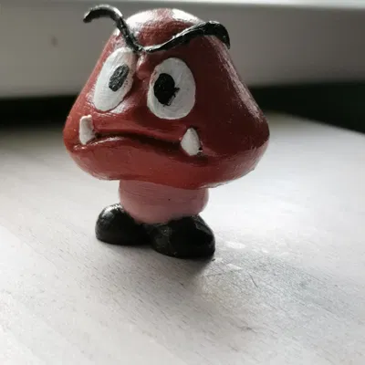 Mô hình nhân vật Goomba trong trò chơi điện tử