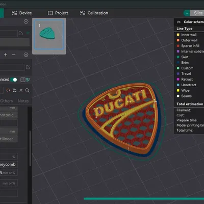 Móc chìa khóa Ducati bằng TPU cho máy in 3D