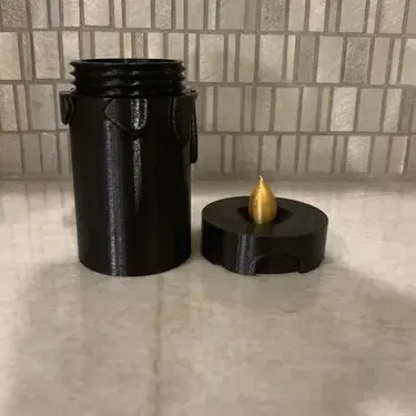 Lọ nến hình dạng nến với ren vít