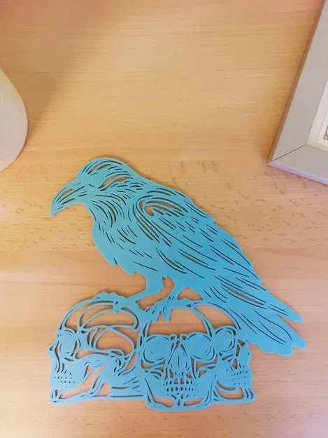 Quạ trên đầu lâu - Trang trí tường hoặc bàn - Image 5