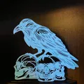 Quạ trên đầu lâu - Trang trí tường hoặc bàn - Thumbnail 6