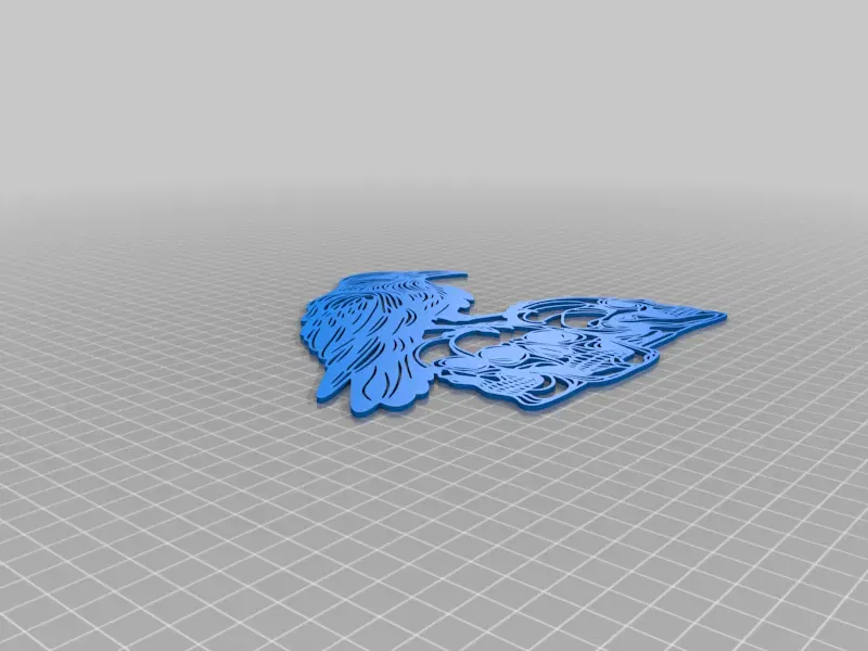 Quạ trên đầu lâu - Trang trí tường hoặc bàn - Image 7