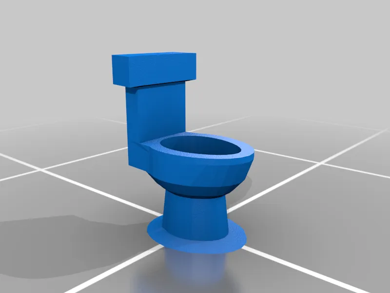 Bồn cầu 3D chi tiết cho không gian phòng tắm - Image 1