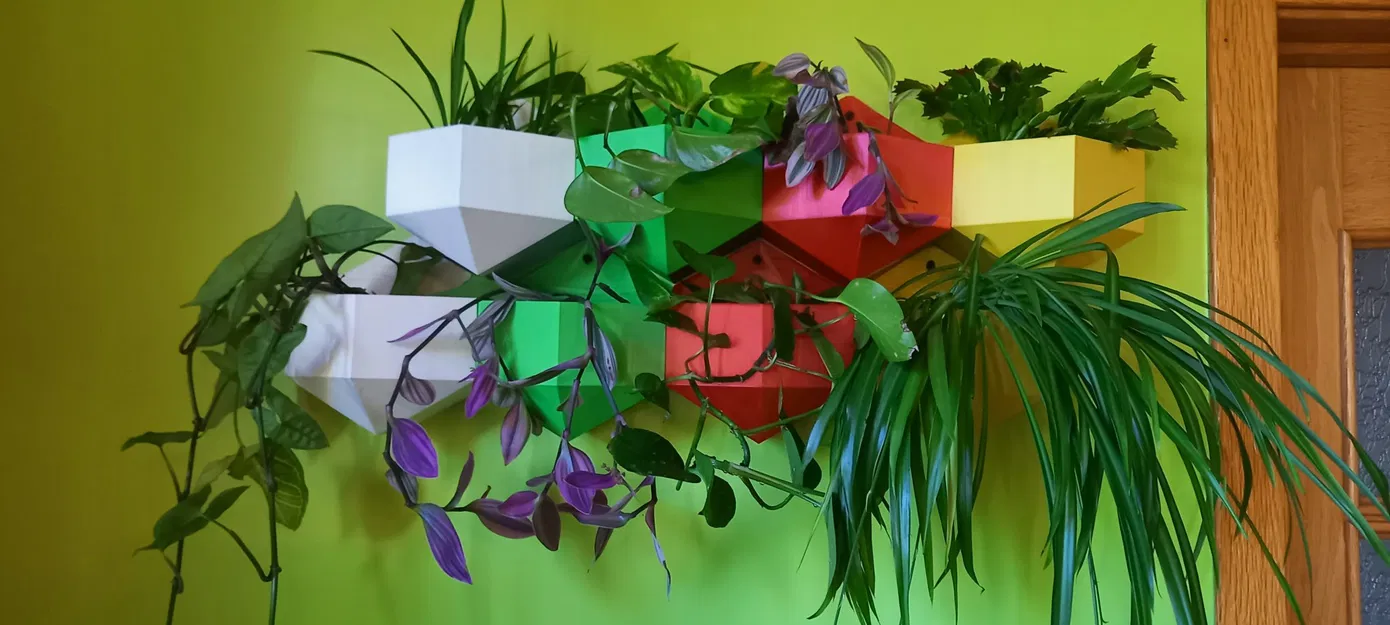 Chậu hoa treo hình lục giác chống nhỏ giọt cho cây trồng - Image 1