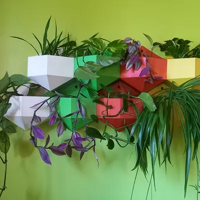 Chậu hoa treo hình lục giác chống nhỏ giọt cho cây trồng