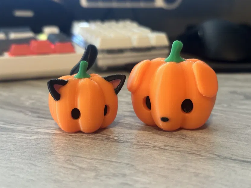 Chó con bí ngô dễ thương đi kèm mèo pumkiee - Image 1