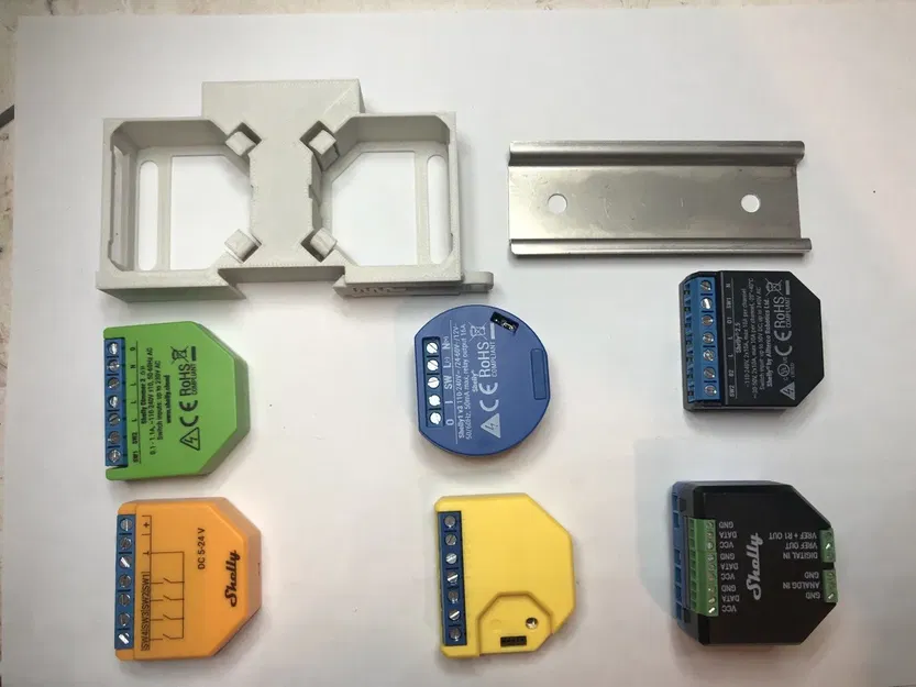 Giá đỡ shelly đôi cho mô-đun din đơn - Image 1