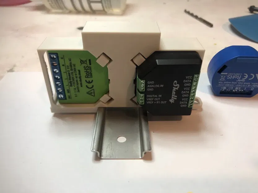 Giá đỡ shelly đôi cho mô-đun din đơn - Image 2