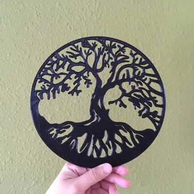 Cây sự sống Yggdrasil trang trí tường 2D