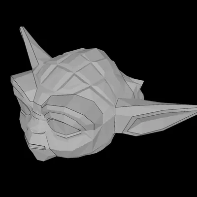 Đầu Minifig Lego Tương Thích (64804.dat) SW Yoda Tai Thẳng Mắt To Có Vân Tóc