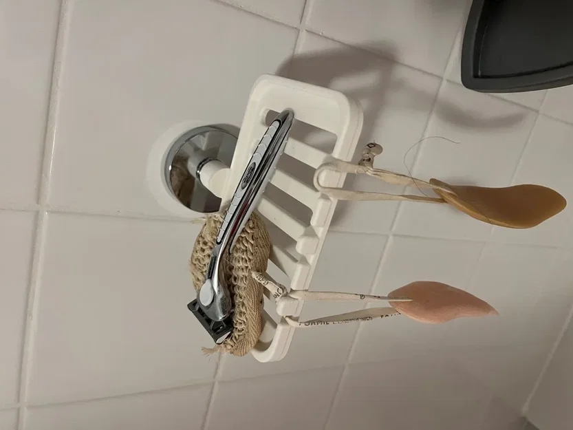 Đĩa xà phòng treo tường cho vòi sen với móc hút chân không - Image 1