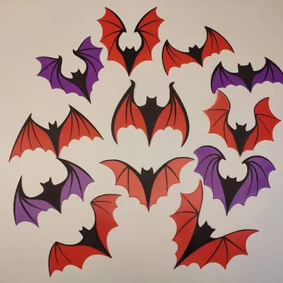 Bộ sưu tập dơi ma cà rồng hai lớp trang trí Halloween