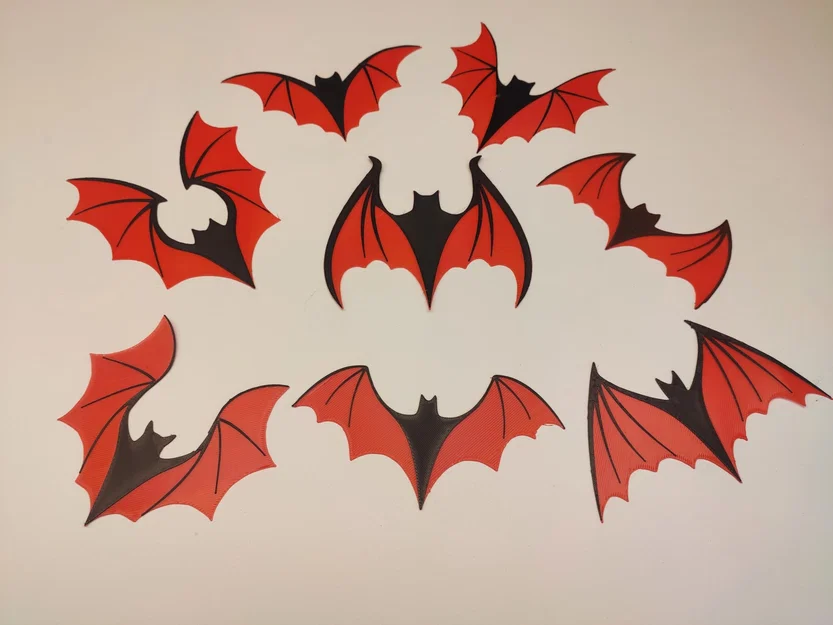 Bộ sưu tập dơi ma cà rồng hai lớp trang trí Halloween - Image 2