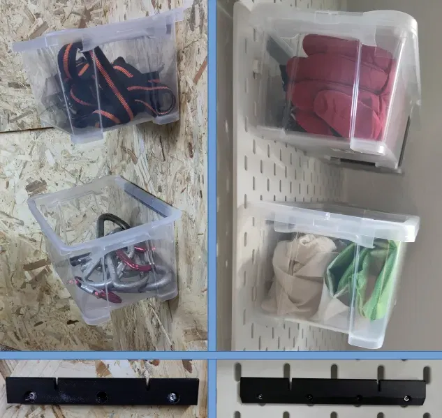 Giá đỡ hộp trong suốt Regalux 4L cho tường và bảng skadis - Image 1