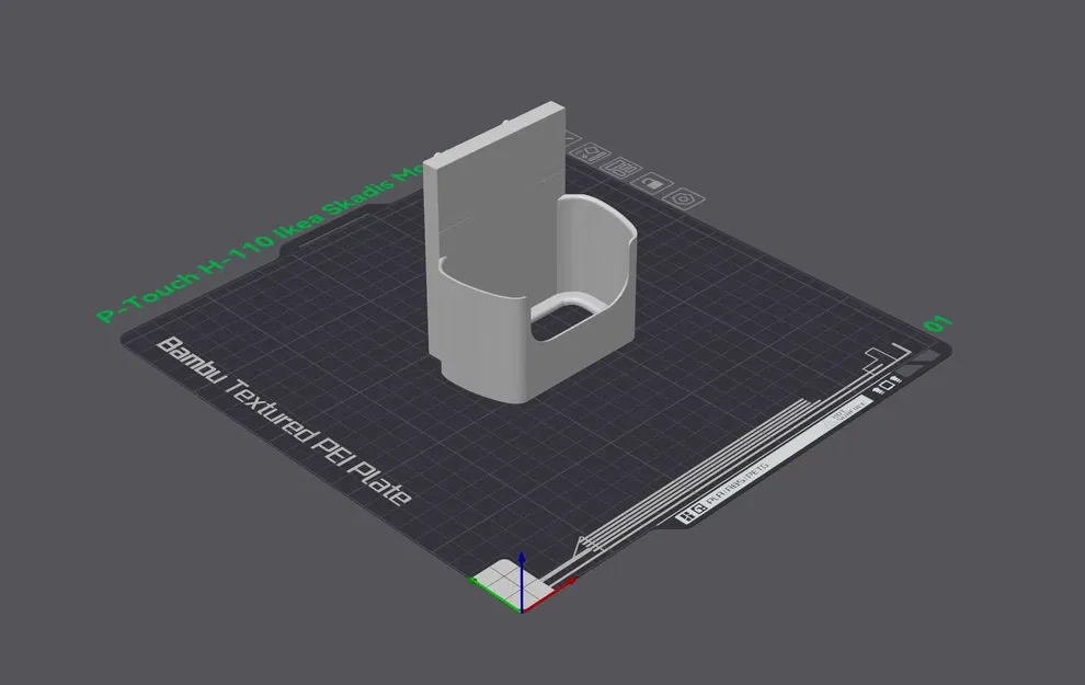 Giá đỡ máy in nhãn Brother P-Touch H-110 cho bảng Skadis Ikea - Image 5