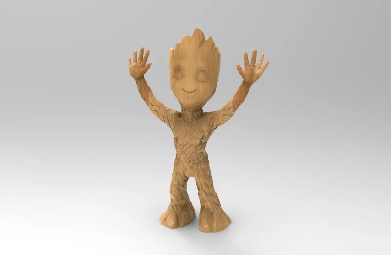 Nhân vật Baby Groot giơ tay lên trời - Image 3