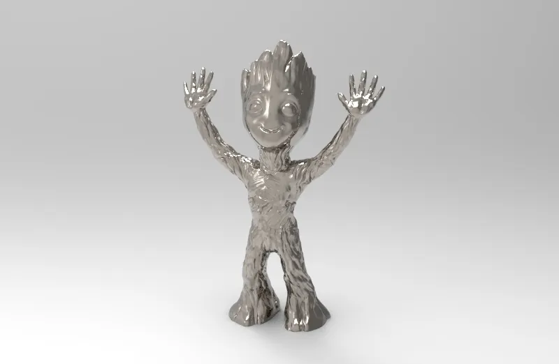 Nhân vật Baby Groot giơ tay lên trời - Image 6