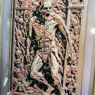 Tranh 3D đầu lâu nghệ thuật theo phong cách Hueforge