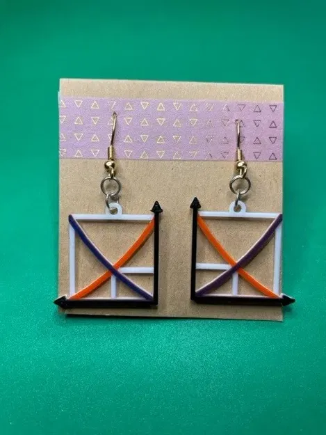 Bông tai biểu đồ cung-cầu nhiều màu sắc cho nhà kinh tế học - Image 3