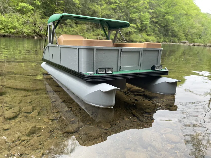 Thuyền RC Pontoon Big Chill Tỷ Lệ 1:8 của Black Crow - Image 5